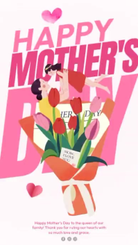 White Joyful Mother's Day Celebration Instagram Story Video template