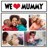 White Joyful Mother's Day Celebration Square template