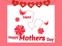 White Joyful Mothers Day , Happy Mothers Day Yard Sign Panneau de jardin template