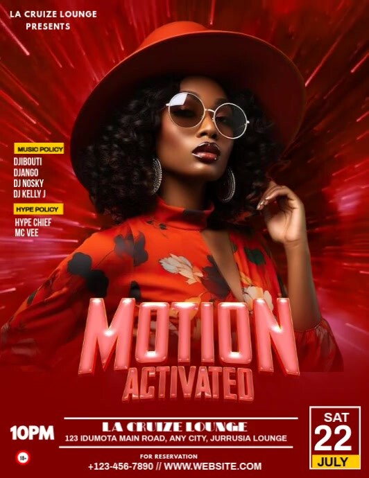 White Joyful Motion Activated Flyer (us Letter) Template | PosterMyWall