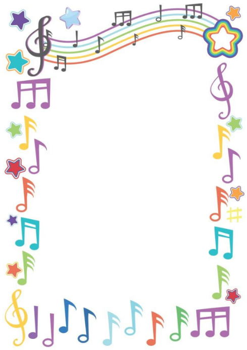 White Music-themed Border A1 Template | PosterMyWall