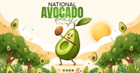 White Joyful National Avocado Day Facebook Shared Image template