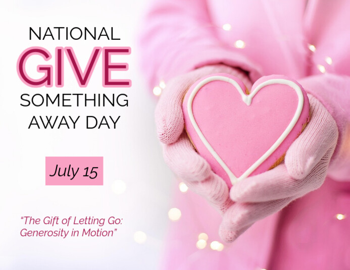 White Joyful National Give Something Away Day Flyer (us Letter) Pamflet (VSA Brief) template
