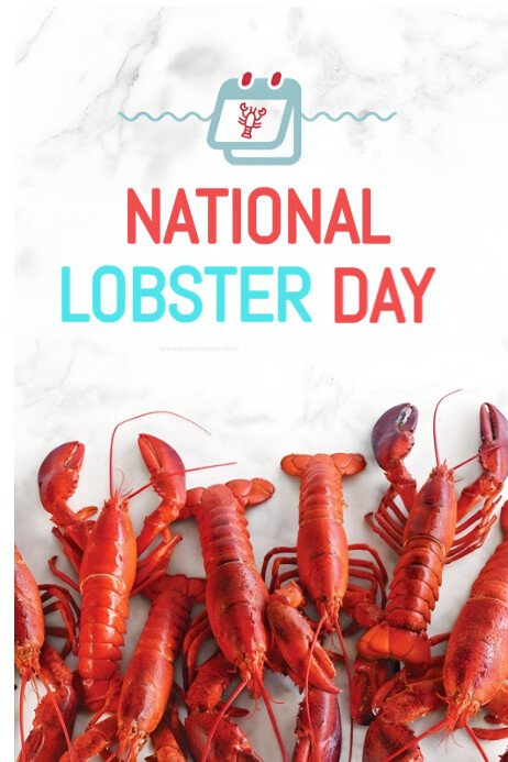 Plantilla de White Joyful National Lobster Dat Poster | PosterMyWall