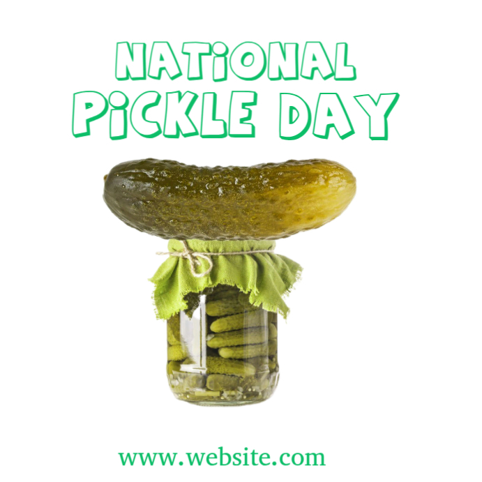 Plantilla de White Joyful National Pickle Day Instagram Post | PosterMyWall