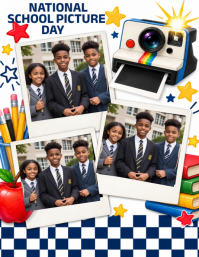 White School Picture Day Flyer Template