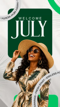 White Joyful New Month Celebration Instagram Story template
