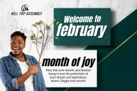 White Joyful New Month Poster 海报 template