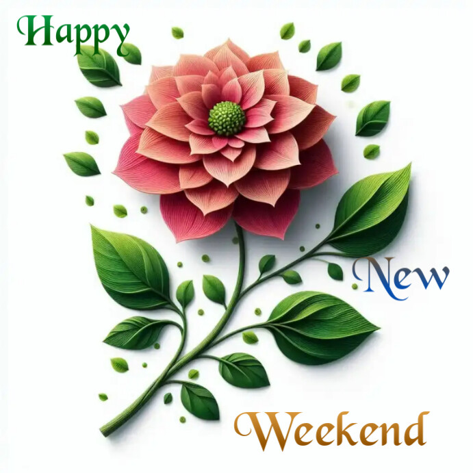 White Joyful New Weekend Instagram Post Template | PosterMyWall