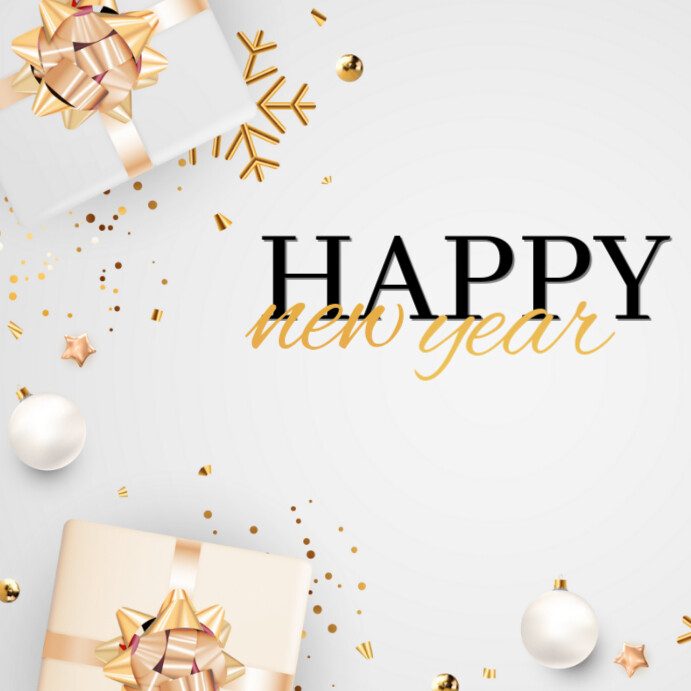 Copy of White Joyful New Year Instagram Post | PosterMyWall