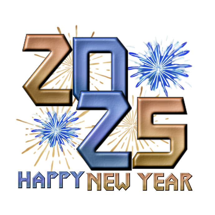 White Joyful New Year Logo  Logo 徽标 template