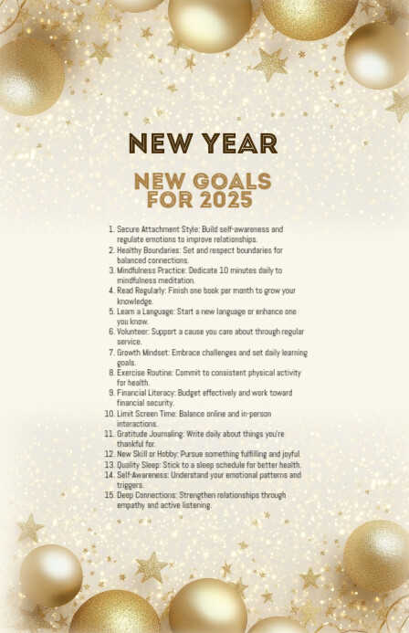 White Joyful Newyear Tabloid template