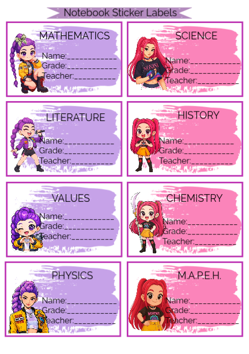 Modèle Notebook Sticker Labels A4 | PosterMyWall