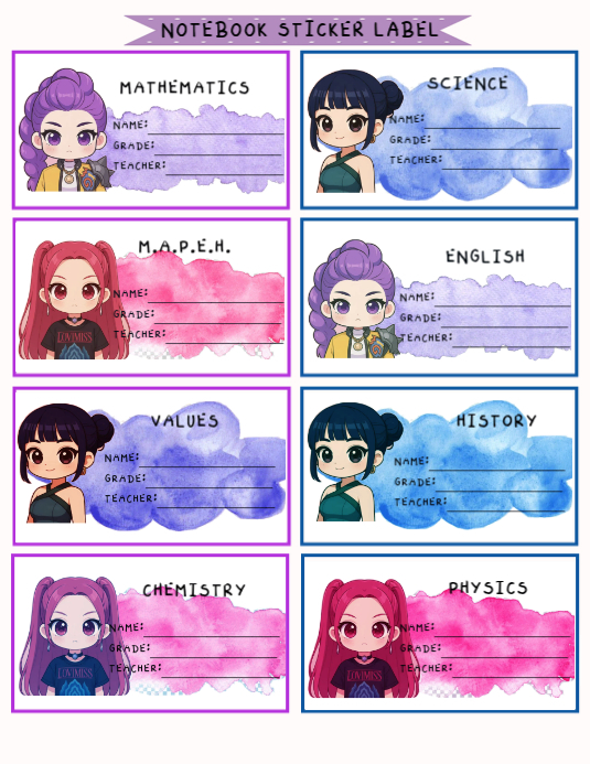 Modèle Notebook Sticker Labels | PosterMyWall