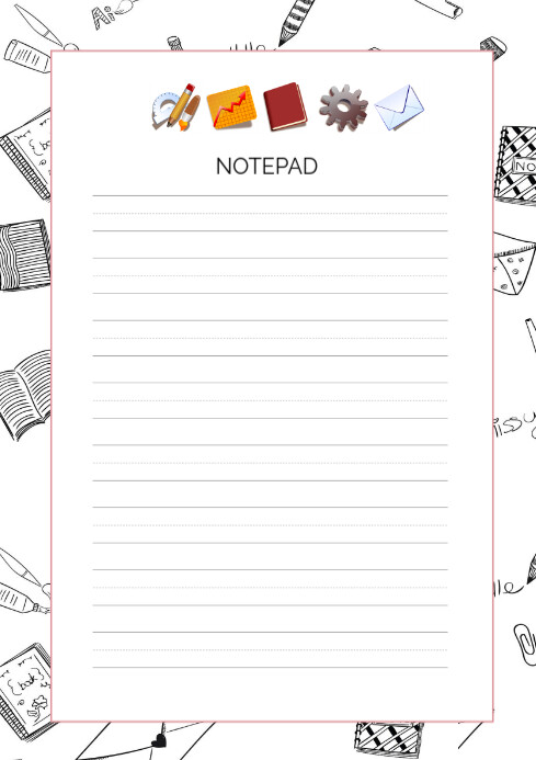 Copy of White Joyful Notepad Note Book A4 | PosterMyWall