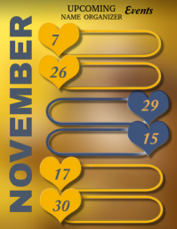 White Joyful November Upcoming Event Flyer  Flyer (us Letter) template