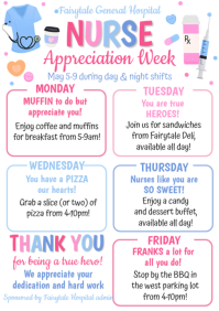 White Joyful Nurse Appreciation Week A4 template