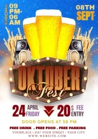 White Joyful Oktoberfest A1 template