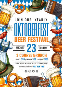 Bianco Oktoberfest Beer Festival A6 Template