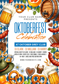 White Oktoberfest Celebration A2 Template