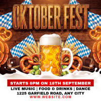 White Oktoberfest Celebration Kwadrat Template