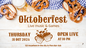White Joyful Oktoberfest Digital Display (16: template