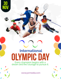 Hvid Olympic Day Celebration Flyer Template