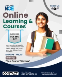 White Joyful Online Courses Instagram Portrait template