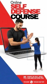 White Joyful Online Self Defense Instagram Story template