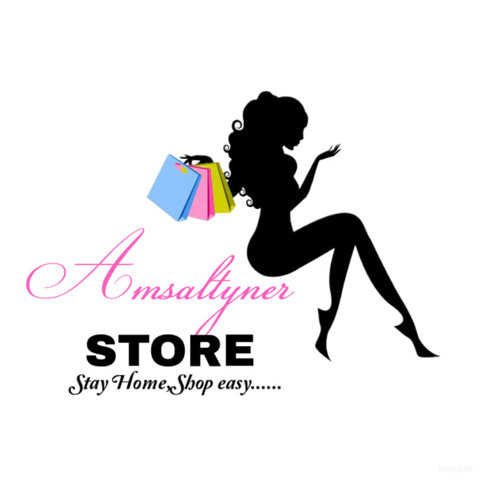 White Joyful Online Shopping Logo  Instagram Post template