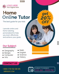 White Joyful Online Tutor Instagram Portrait template