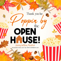 White Open House Event Instagram 帖子 Template
