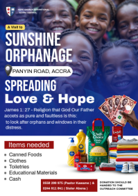 White Joyful Orphanage Donation Drive A4 template