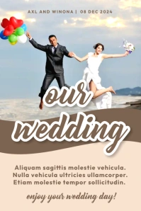 White Joyful Our Wedding Tumblr Graphic template