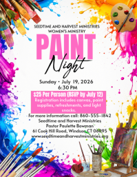 Wit Paint Night Event Pamflet Template