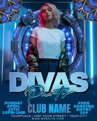 White Joyful Party Instagram Portrait template