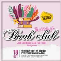 White Joyful Pastel Color Book Club Instagram template
