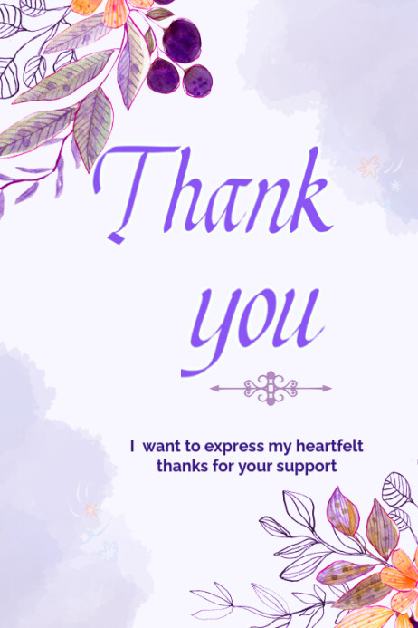 White Joyful Pastel Thank You Note Poster Template | PosterMyWall