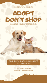 White Joyful Pet Adoption Instagram Story template