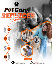 White Joyful Pet Care Services Instagram Portrait template