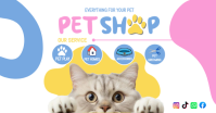 白色 Pet Shop Facebook Shared Image Template