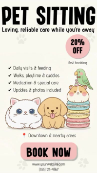 Hvid Pet Sitting Services Instagram Story Template