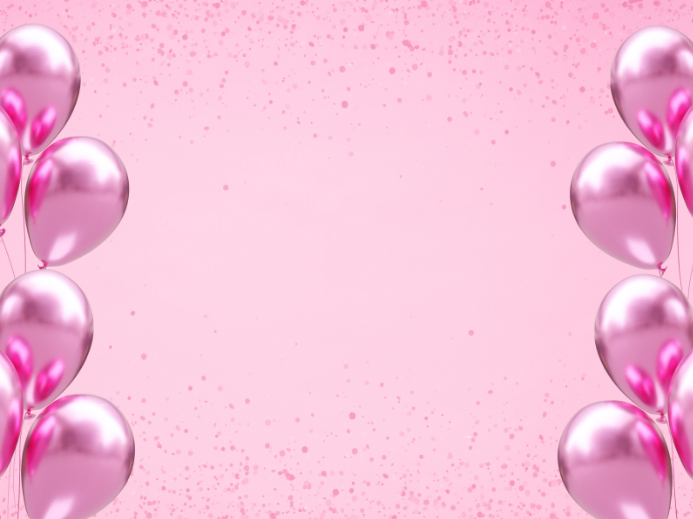 White Joyful Pink Balloon Celebration Background – Festive Party Template For Birthday & Events Yard Znak podwórkowy