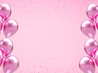 White Joyful Pink Balloon Celebration Background – Festive Party Template For Birthday & Events Yard