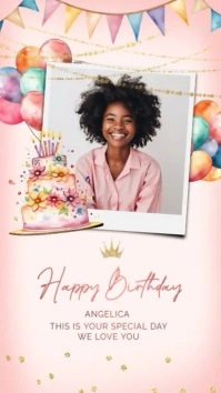 White Joyful Pink Cute And Pastel Instagram Story template