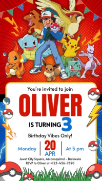 White Birthday Invitation Instagram Story Template