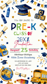White Joyful Pre-K Graduation Instagram Story template