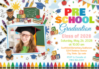 Hvid Preschool Graduation A4 Template
