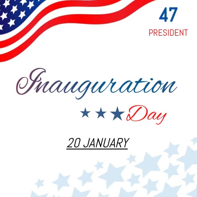 White Joyful President Inauguration Day Instagram Post Template ...