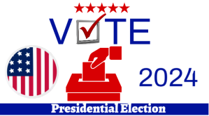 White Joyful Presidential Election Online  Di Display digitale (16:9) template